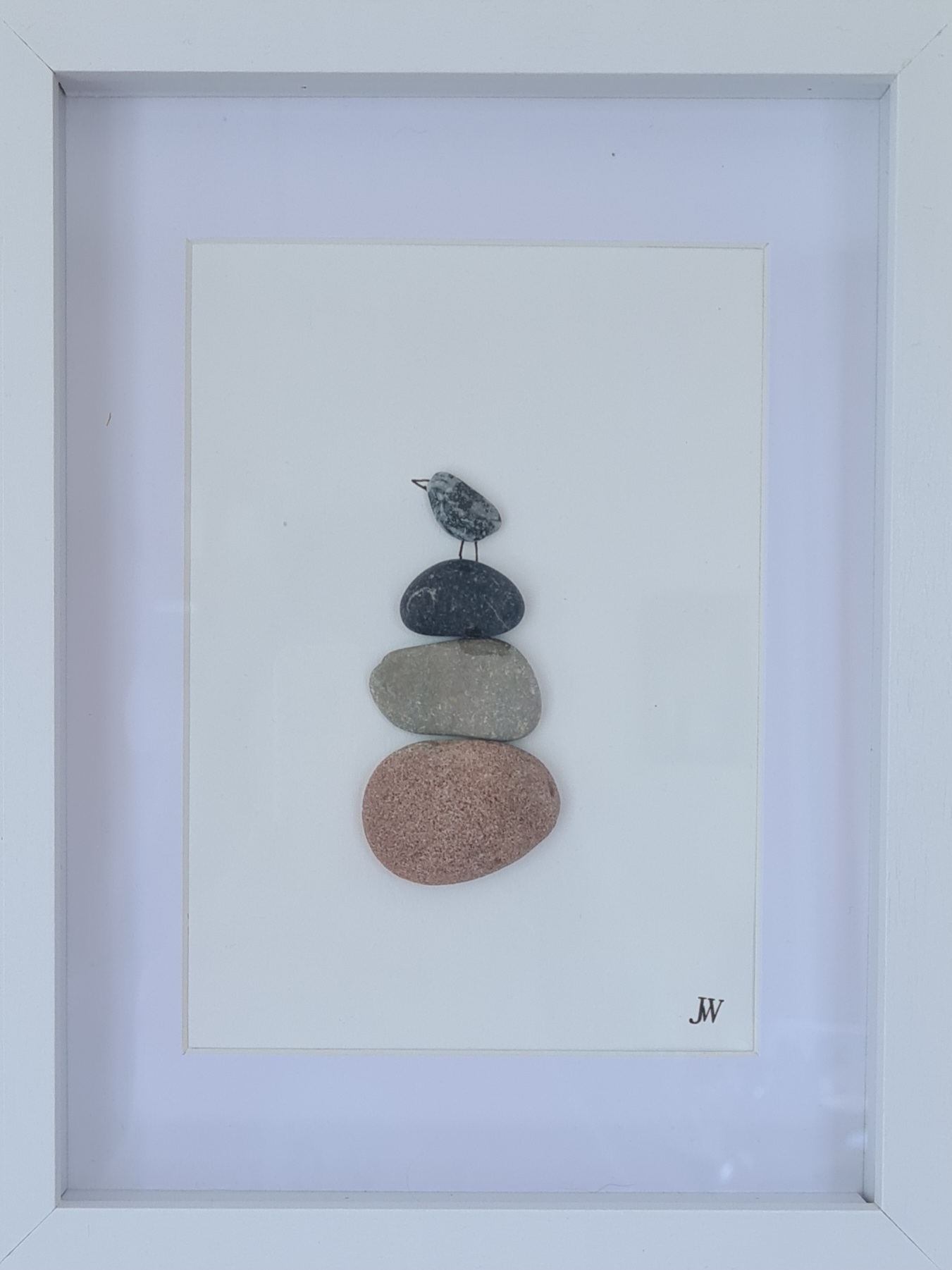 Vogel mit Steinmännchen